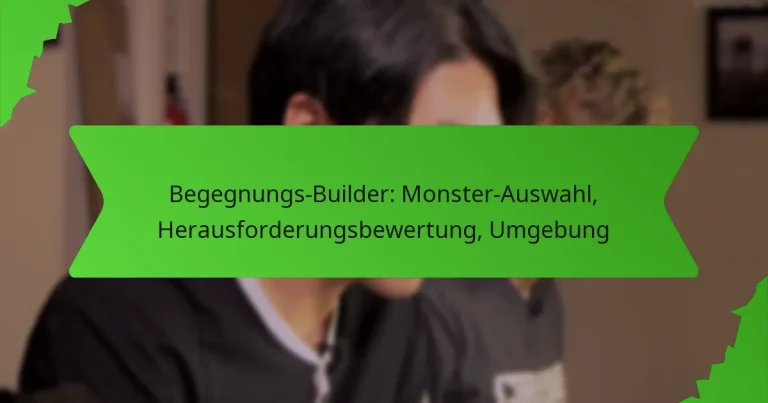 Begegnungs-Builder: Monster-Auswahl, Herausforderungsbewertung, Umgebung