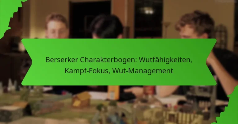 Berserker Charakterbogen: Wutfähigkeiten, Kampf-Fokus, Wut-Management