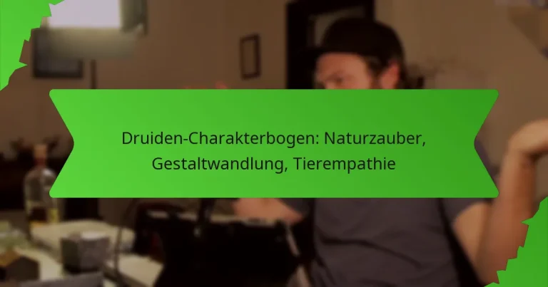 Druiden-Charakterbogen: Naturzauber, Gestaltwandlung, Tierempathie