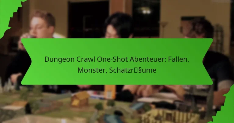Dungeon Crawl One-Shot Abenteuer: Fallen, Monster, Schatzräume