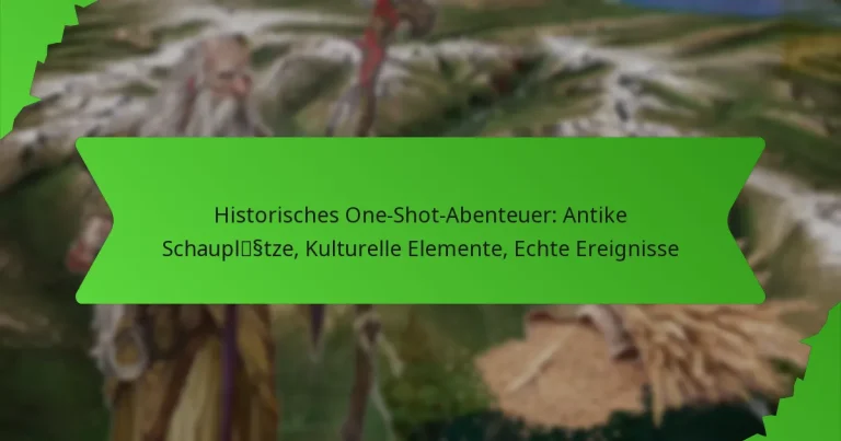 Historisches One-Shot-Abenteuer: Antike Schauplätze, Kulturelle Elemente, Echte Ereignisse
