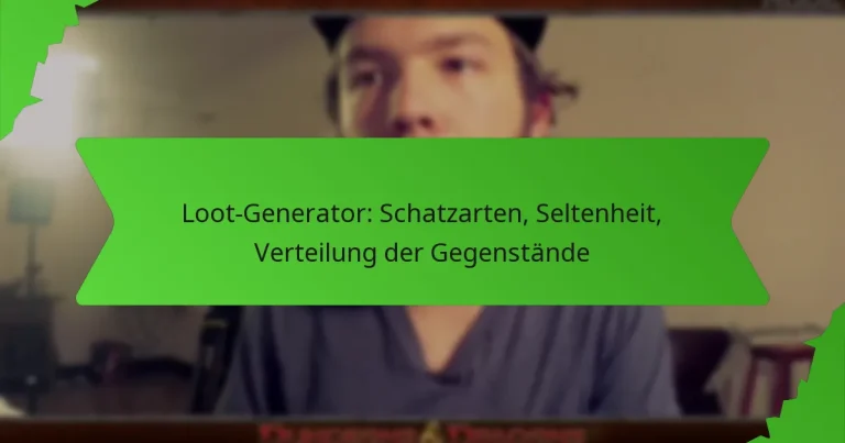 Loot-Generator: Schatzarten, Seltenheit, Verteilung der Gegenstände