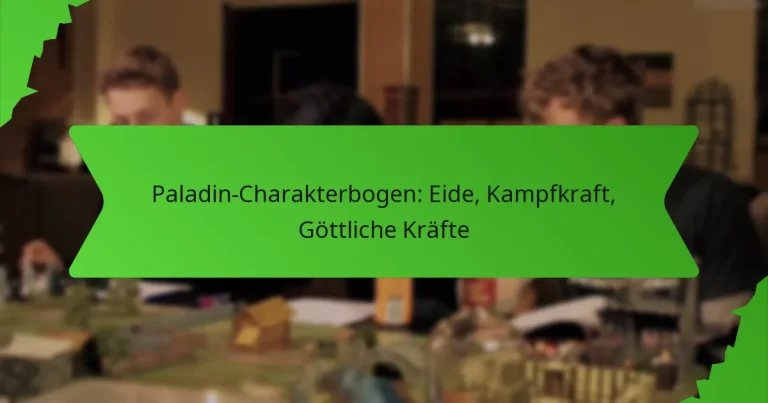 Paladin-Charakterbogen: Eide, Kampfkraft, Göttliche Kräfte