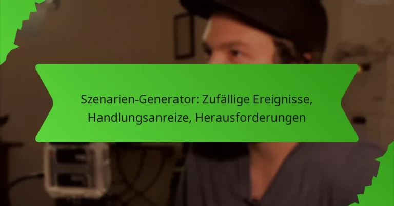 Szenarien-Generator: Zufällige Ereignisse, Handlungsanreize, Herausforderungen