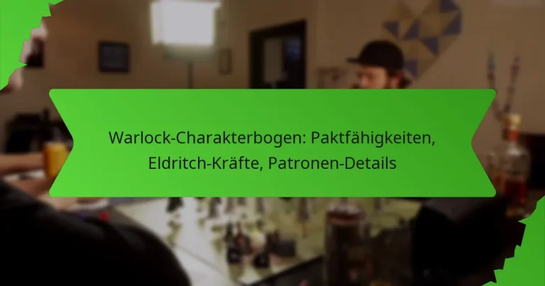 Warlock-Charakterbogen: Paktfähigkeiten, Eldritch-Kräfte, Patronen-Details