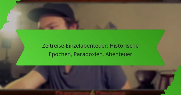 Zeitreise-Einzelabenteuer: Historische Epochen, Paradoxien, Abenteuer