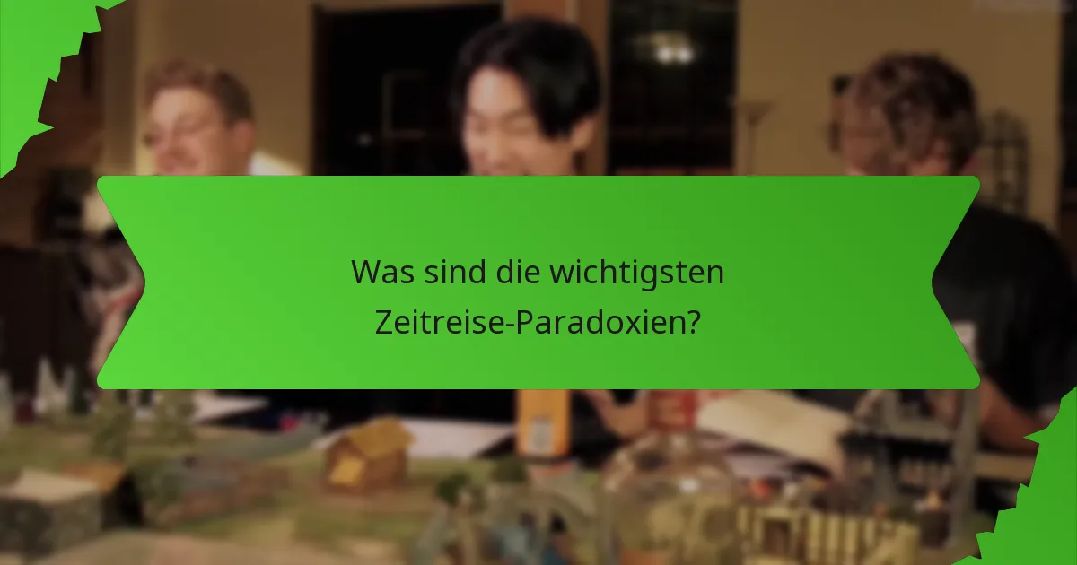 Was sind die wichtigsten Zeitreise-Paradoxien?