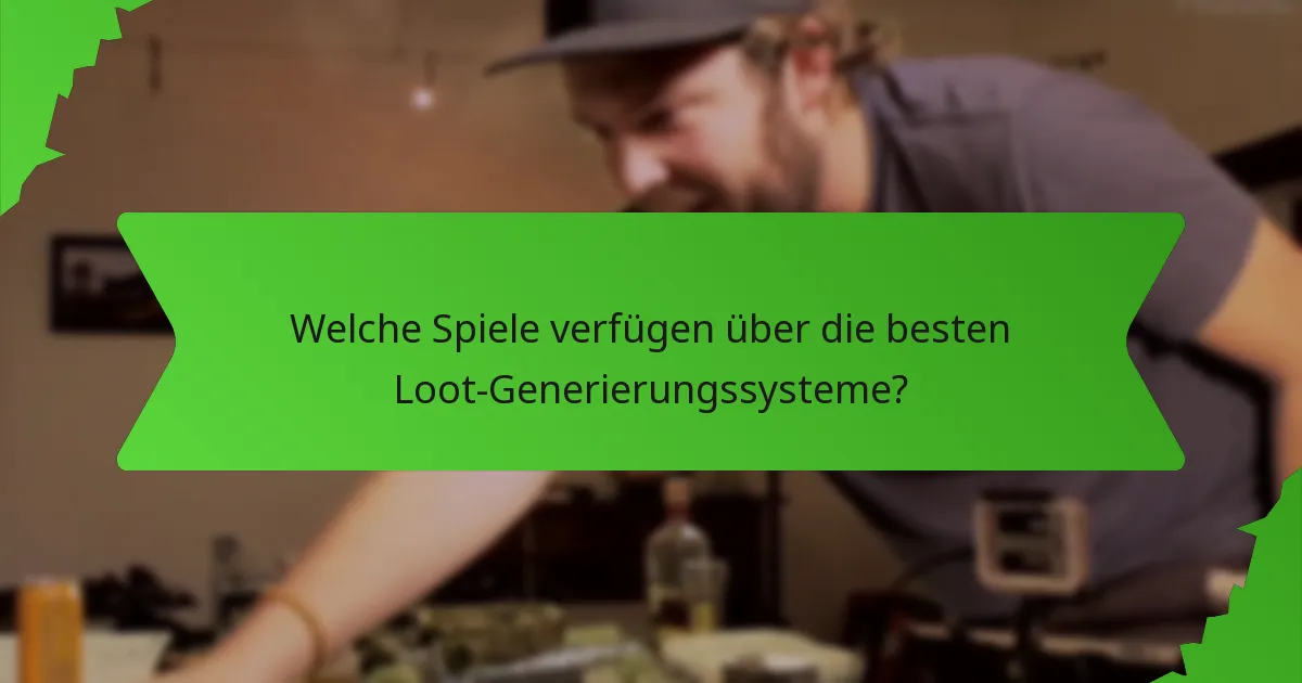Welche Spiele verfügen über die besten Loot-Generierungssysteme?