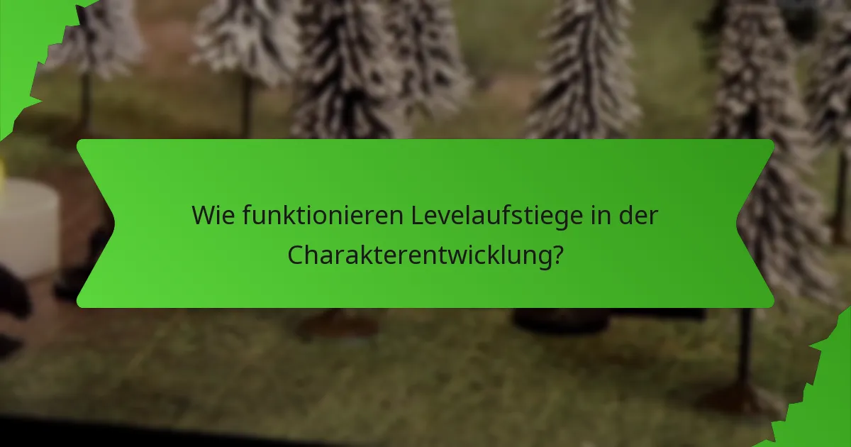 Wie funktionieren Levelaufstiege in der Charakterentwicklung?
